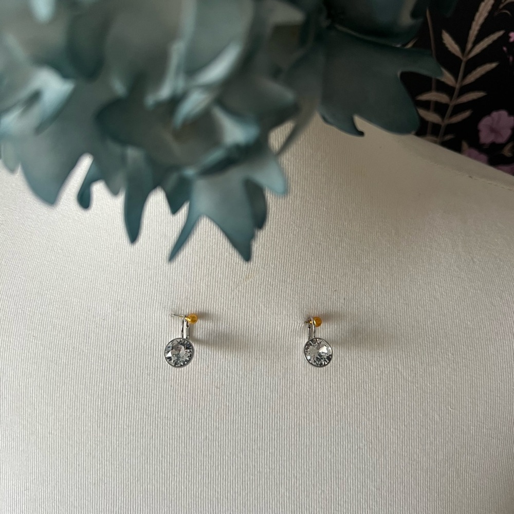 Swarovski clear crystal drop earrings